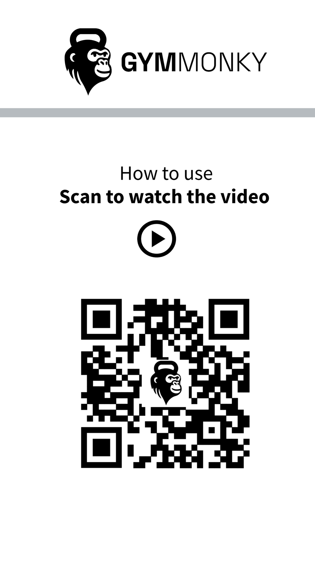 GYMMONKY Magnetic Towel Clip – QR-Code zum How-to-Use-Video.